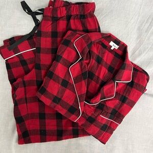Knix plaid flannel pajama set - red